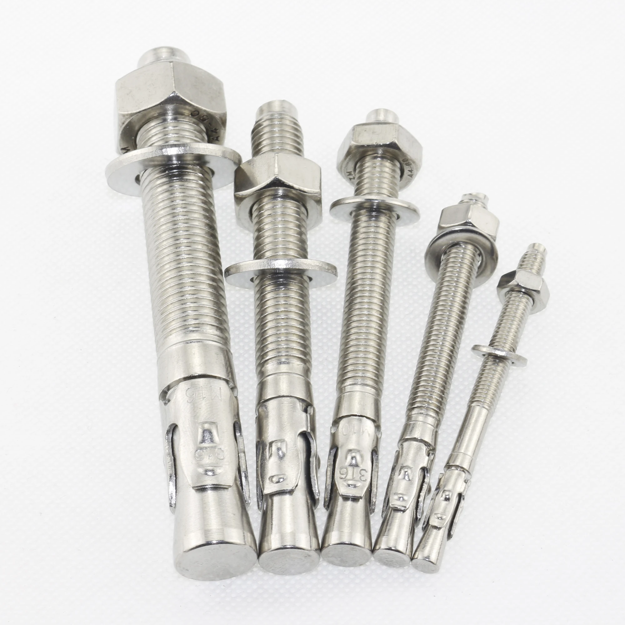 Stainless Steel Clear Zinc Wedge Anchor Bolt Car Repair Gecko