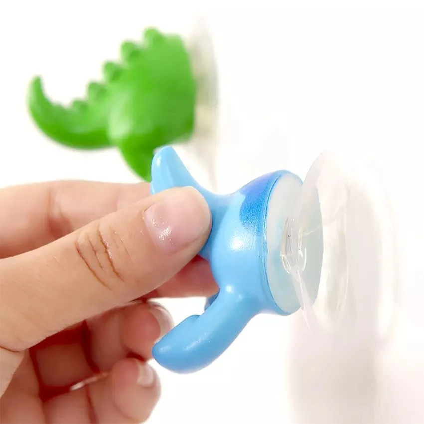 Creative Cartoon Suction Cup Hooks Wall-mounted Punch-free Home Decoration Animal Tail Plastic Adhesive Hook