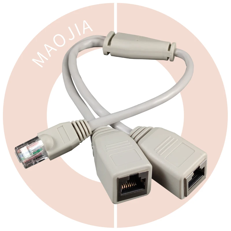 Rj45 Male To 2 Female Rj45 Splitter Ethernet Lan Network Adapter Cable Splitter Rj45 8p8c Lan Converter Cable cat5 cat6 extend