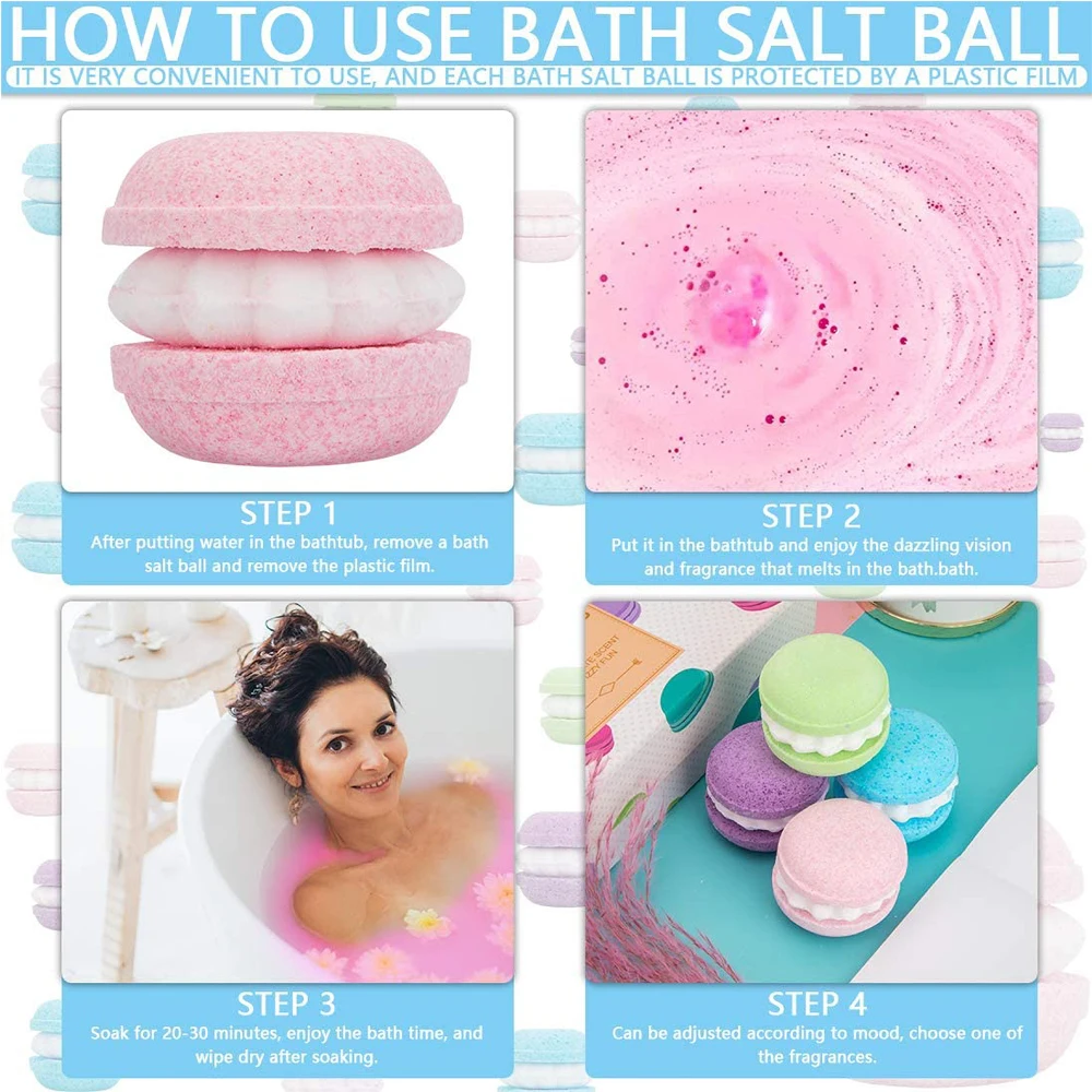 Private Label 100% Handmade Pure Essential Oil Bath Bombs Moisture Skin Fizzy Spa Bubble Bath Bombs Set for Men Women Kids