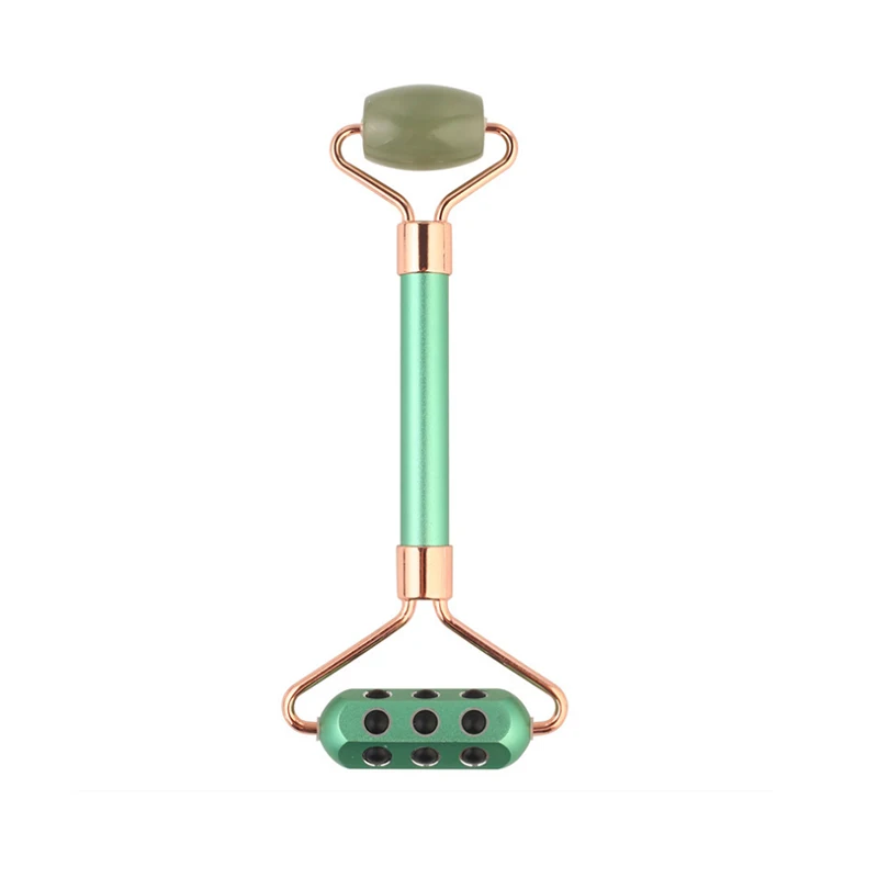 Wholesale natural dream amethyst double head facial massager jade roller