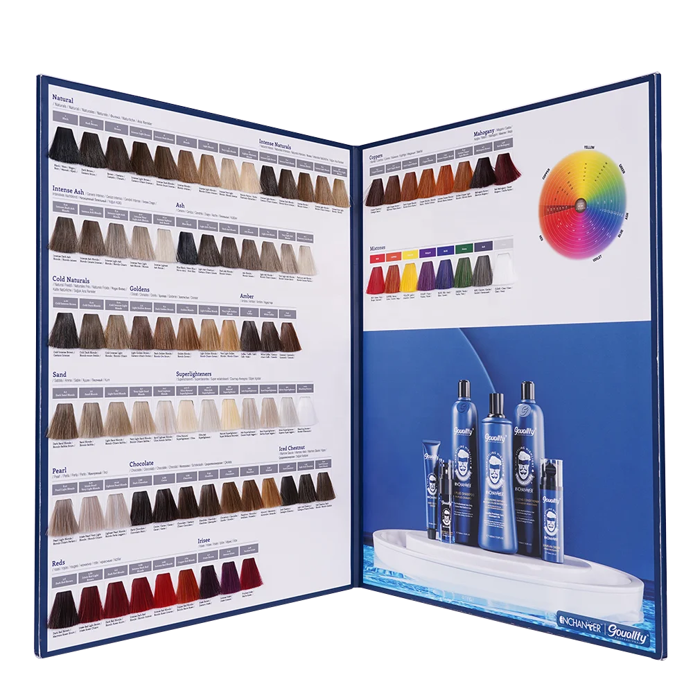 Gouallty Enchanter Private Label 87 Shades Brush Hair Color Chart For Hair Dye