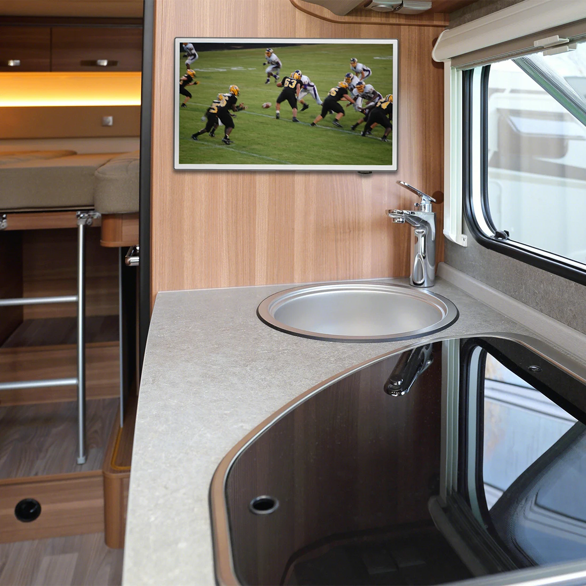 Factory new rv lcd tv smart tv 12v tv with DVD bluetooth function
