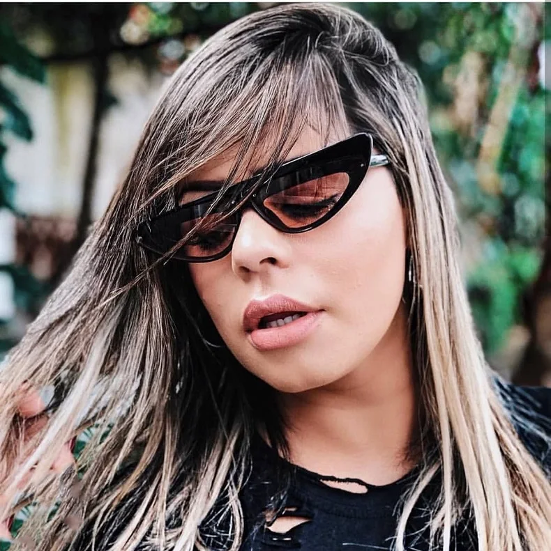 FDA95125 AliExpress Hot Sale INS Style Womens Sunglasses UV400 Protection Small Cat Eye Sunglasses