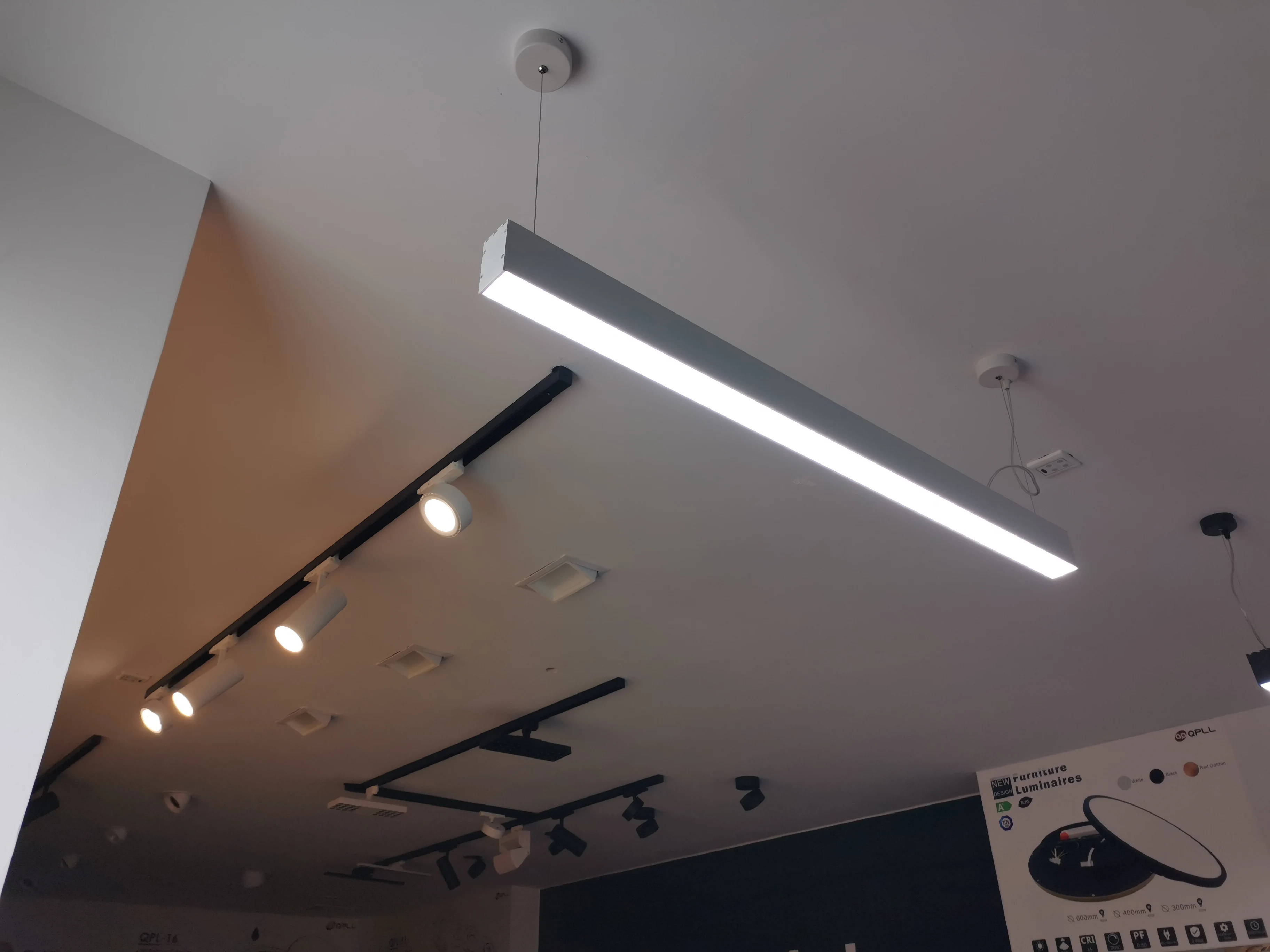 office linear led pendant light linear led tube linear led suspended DALI 40w 55w 65w tube light