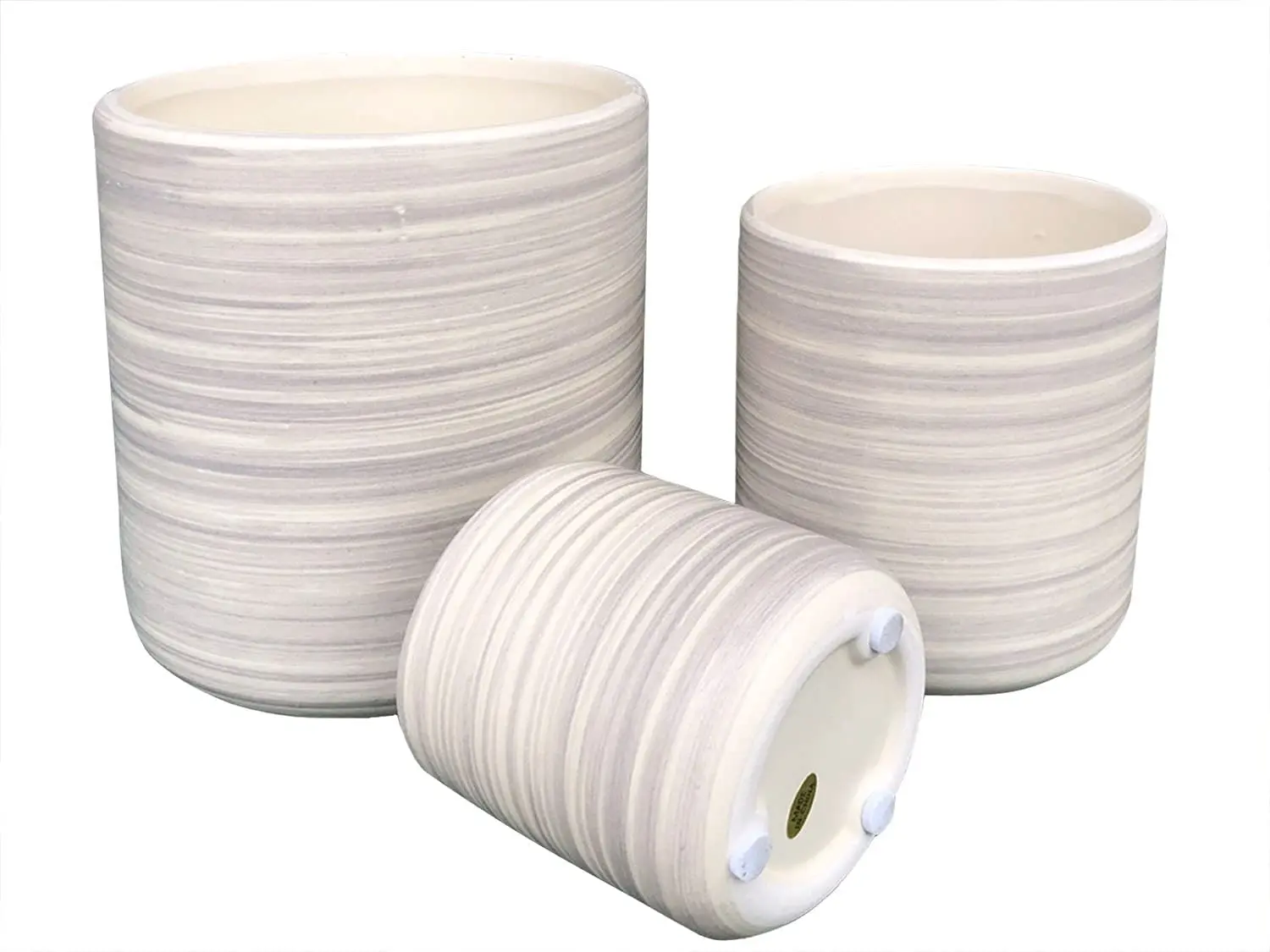 
Ceramic Flower Pot Indoor Plant Pot Succulent Planter Orchid Pot for Home Decoration Set of 3 