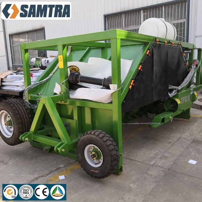 Китайский заводской трактор, буксируемый компостный Тернер, компостирующая машина для навоза, автоматический компост