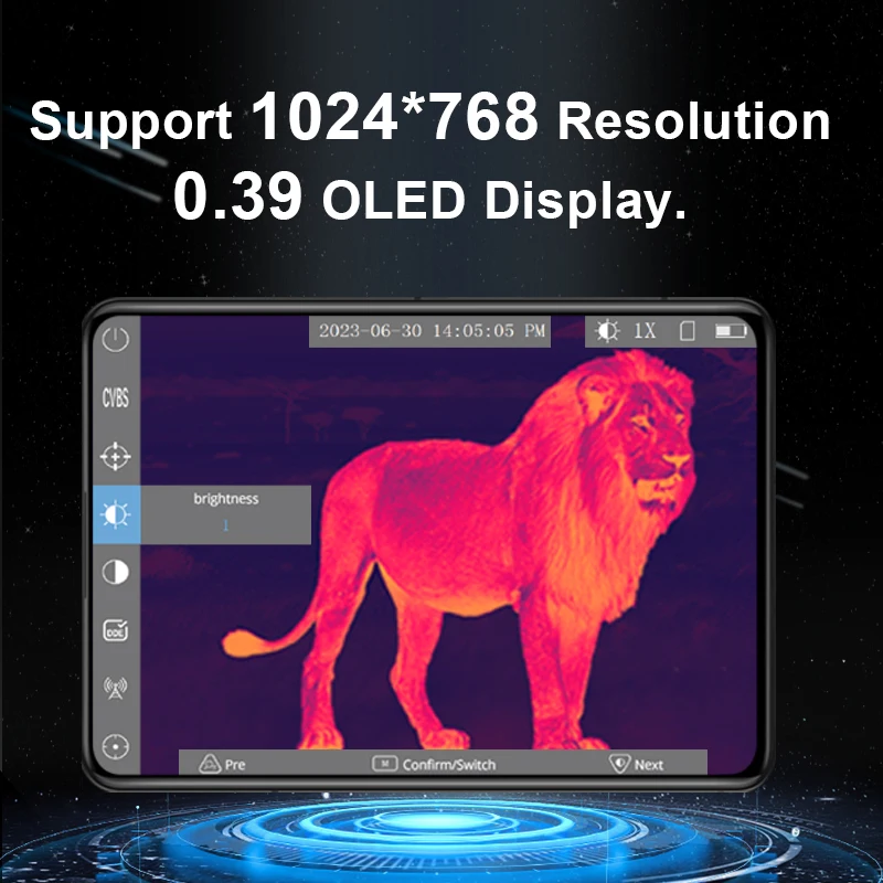 Best cheap  High Performance Long Range Night Vision Thermal Scope Hunting Adult Monocular range finder balisctic calculator