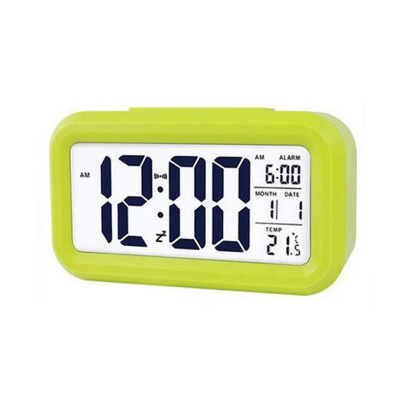 Temperature Date Display Usb Desktop Strip Mirror Minimalist Digital Alarm Clock Led