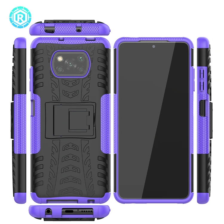 mobile phone accessories factory in china armor Rugged Armor back cover For Xiaomi Poco X3 Case