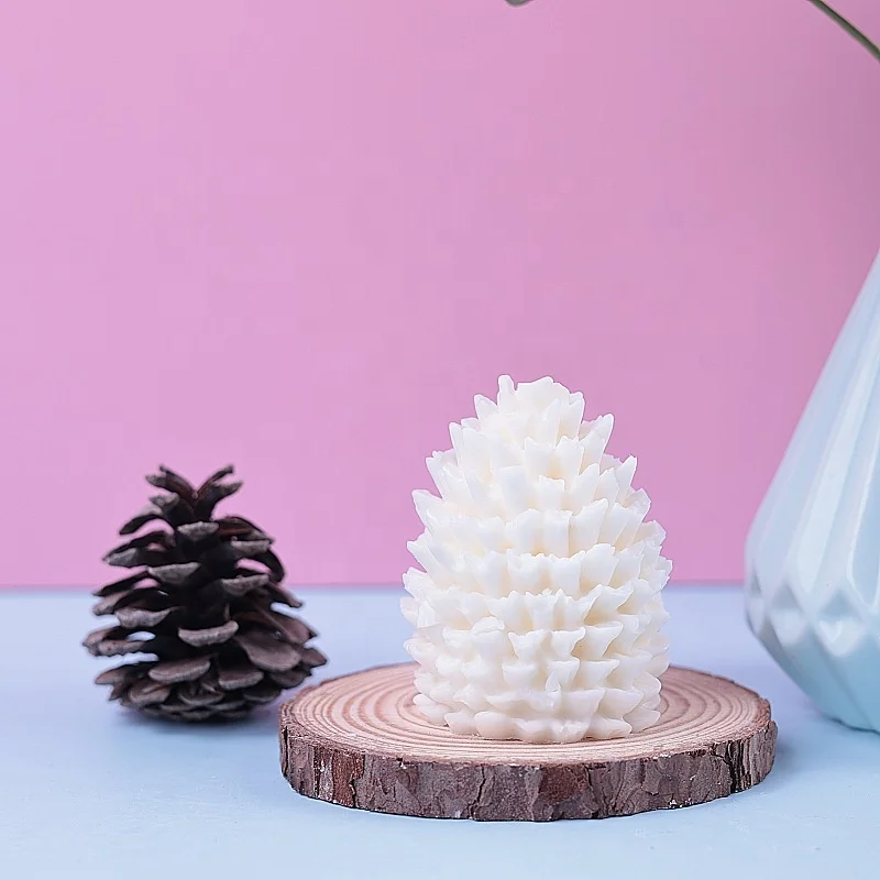 Early Riser New Christmas Ornament Grinding DIY Aromatherapy Three-dimensional Pine Cone Silicone Candle Mold Easy to Release