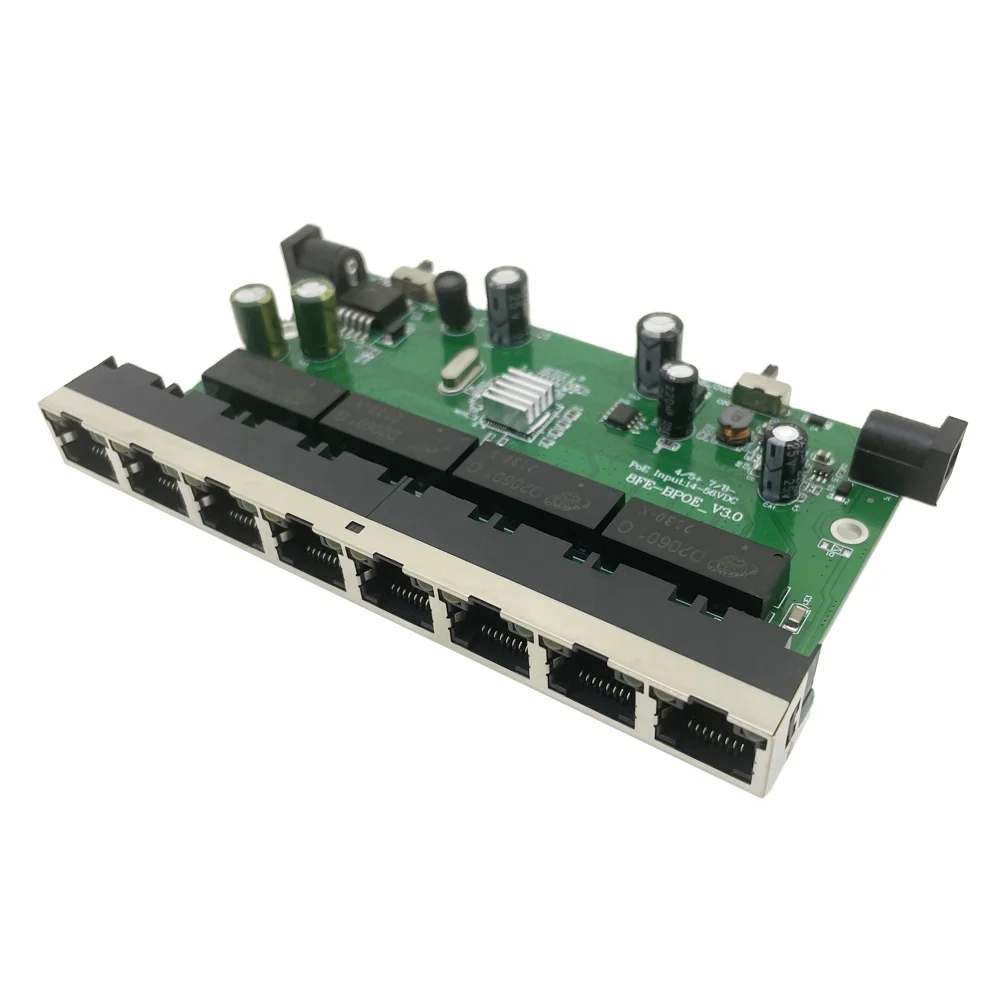 RTXMC 8 Port Industrial Reverse POE Switch Module Switch Fast  Module/ Board/pcb/pcba Fiber Transceiver