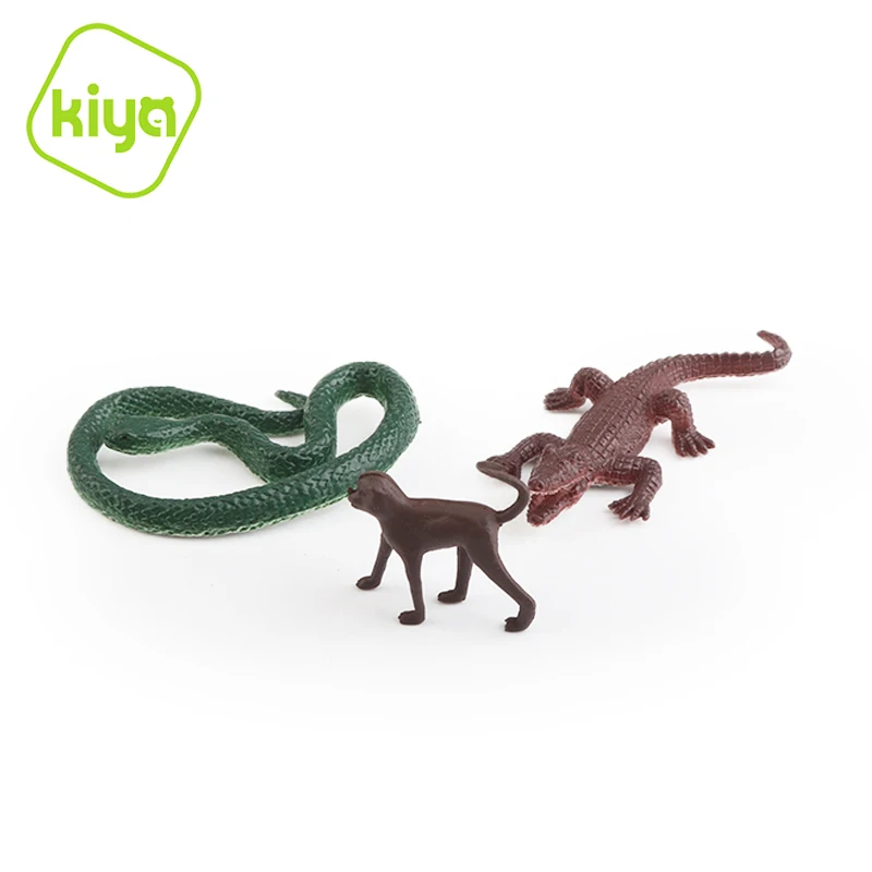Kiya Monkey+snake+crocodile D108 plush toys animal  stuff toy  animales dinosaur toy set