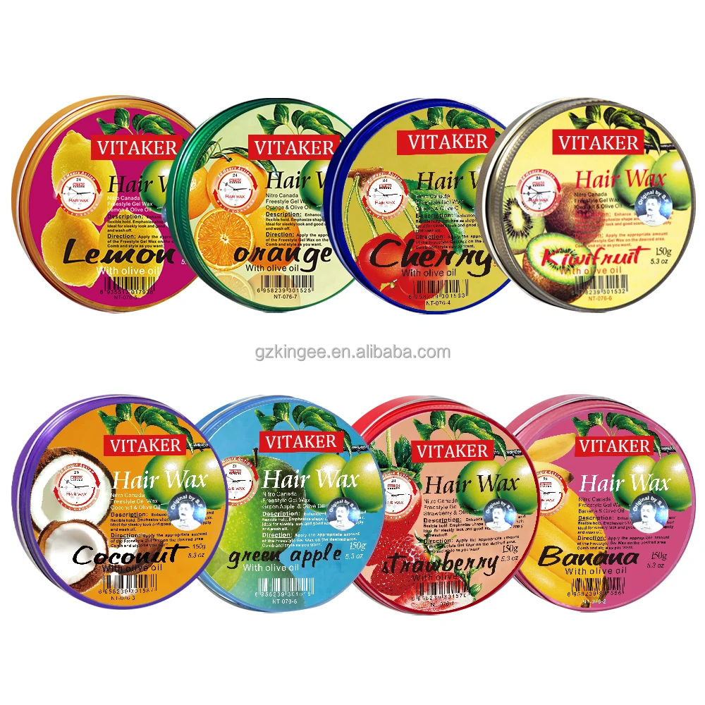 Organic Alcohol Free Strong Hold Curl Define Hair Wax Olive Oil Infused Hair Styling Shaping Gel Easy to Wash Off 150G 8 Colors