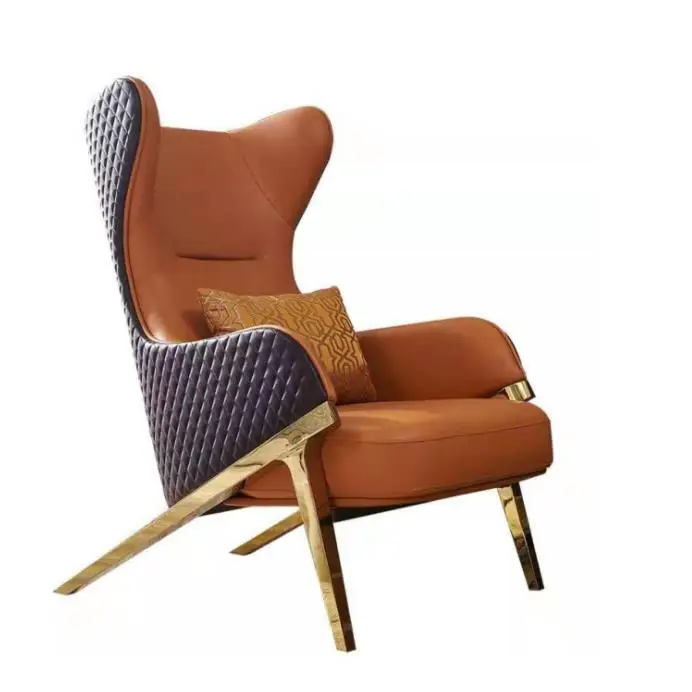 Industrial Vintage Leather Retro living room chair leither chair pu chair