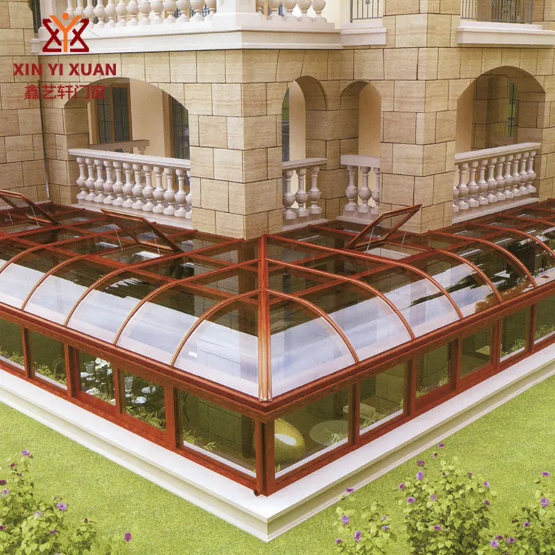 
Latest design indoor glass greenhouse cold climate winter gardenminimalist winter garden conservatory sun room 