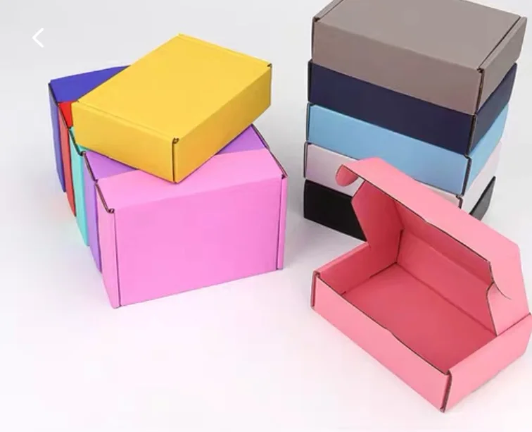 Stock Packing Corrugated Cardboard Folding Postal Box Custom Design Logo Large Packaging Shipping Mailer Kraft Box For Paper