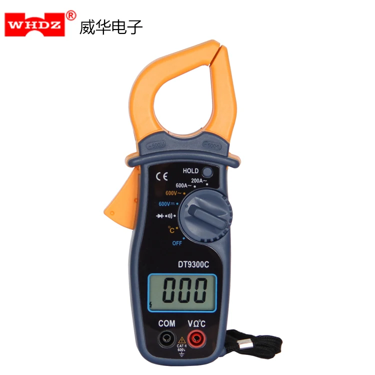 Digital Clamp Meter with Temperature Continuity Buzzer Data Hold DT9300C