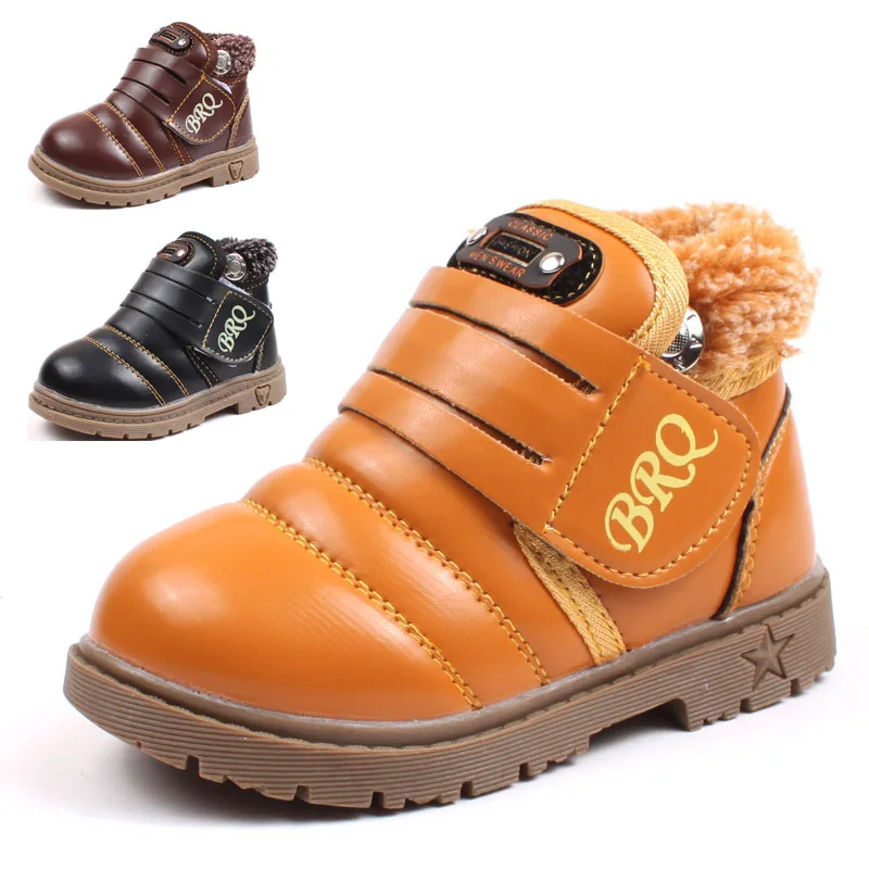 Зимняя Теплая обувь Детские Утепленные зимние сапоги с мехом