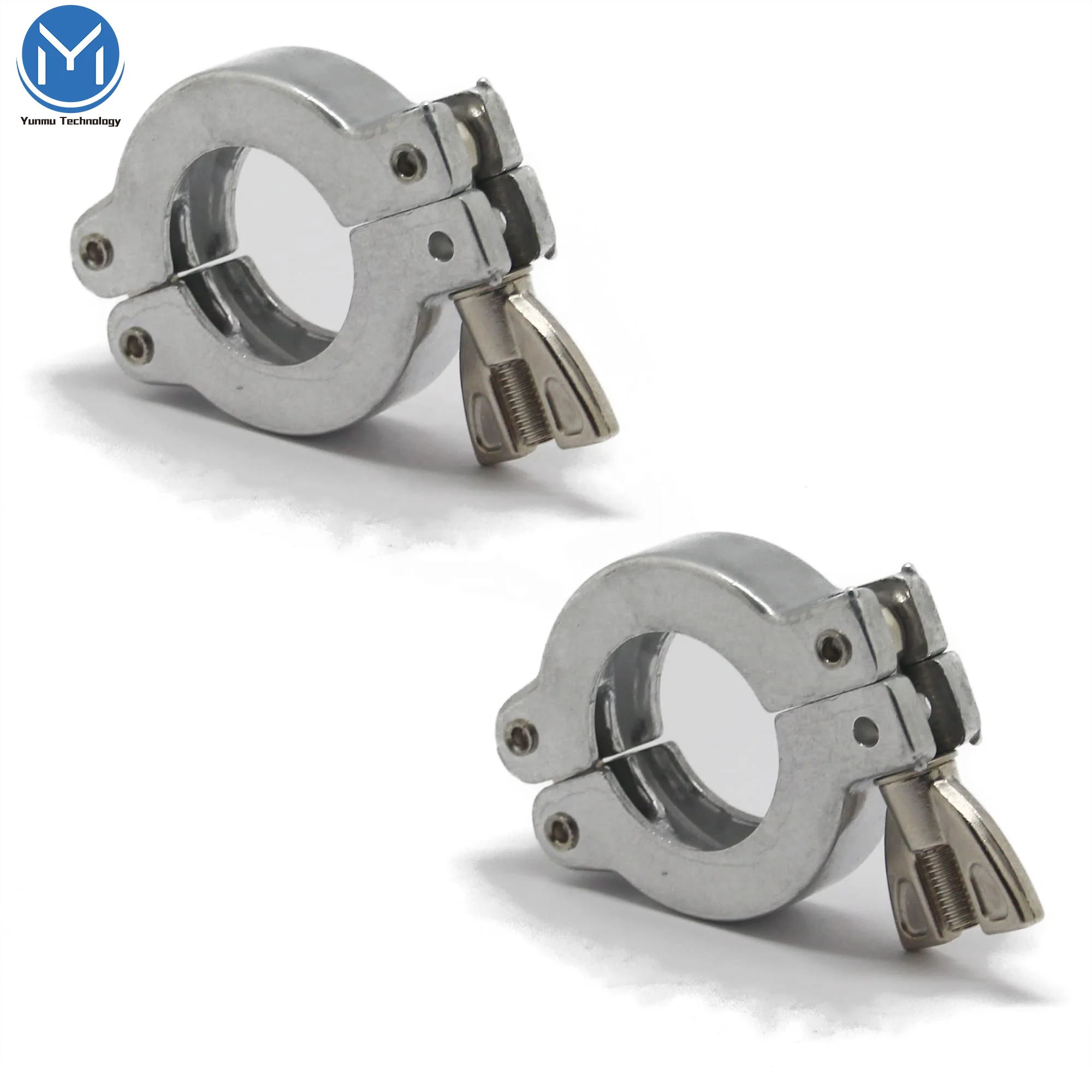 Sanitary Stainless Steel Aluminum Vacuum Pipe clamp Ferrule cnc Vacuum Clamp