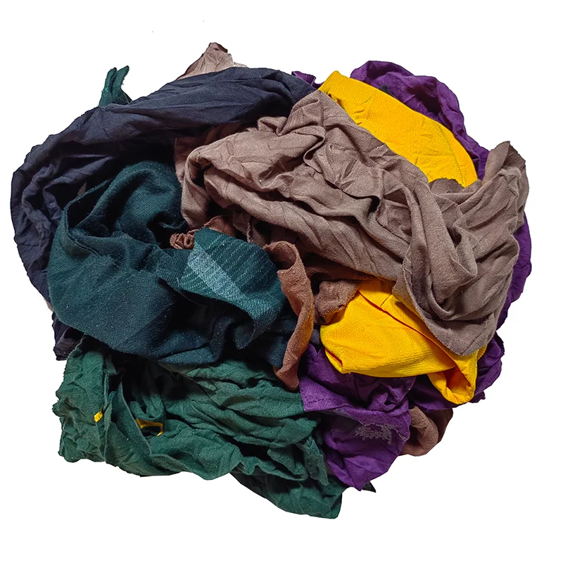 Dark Color Wiping Waste Industry White Mixed T-shirt Recycled Bale Recycle Industrial Wasted Cotton Cleaning Used Wiping Rags