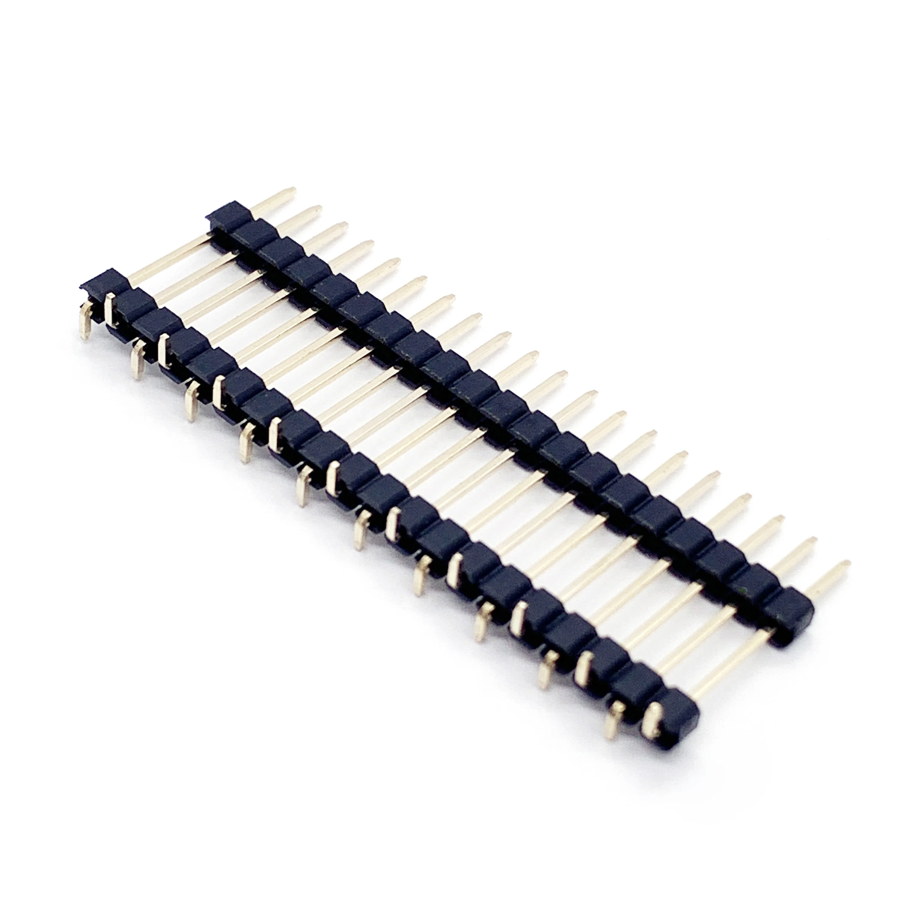 H1.5mm pitch 1.0mm 180degreee dip type 1pin to 40pin customization male female pin headers berg strip