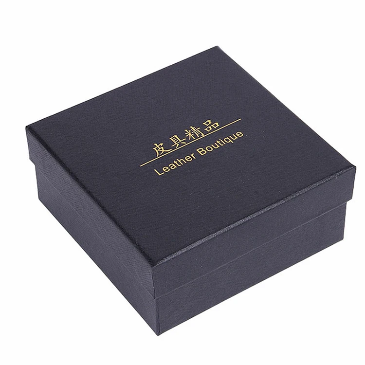 Wholesale black gift box belt/wallet box come lined with the satin inside