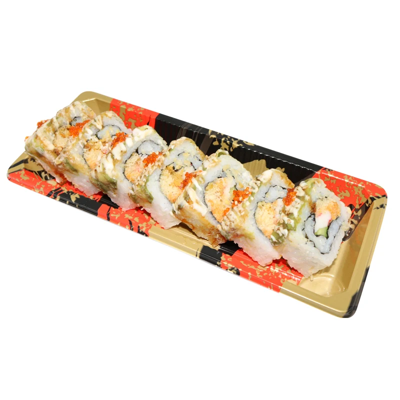 2021 Chinese manufacturers supply directly black disposable tray party food plastic cake tray Recycling food box