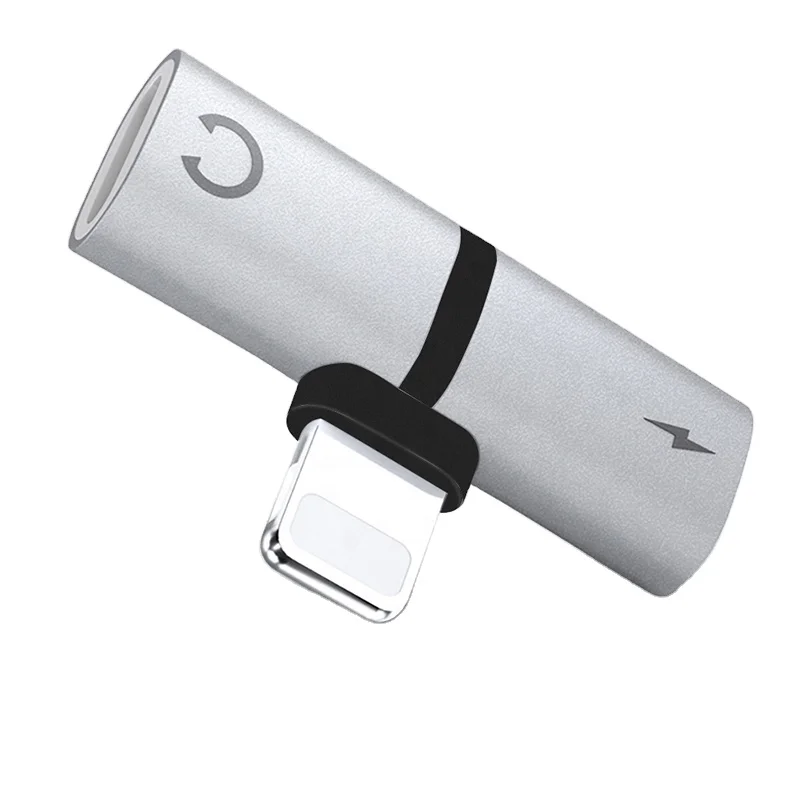 3 in 1 Dual Lighting Adapter Charging Listening Calling Adapter Earphone Audio Charger Splitter