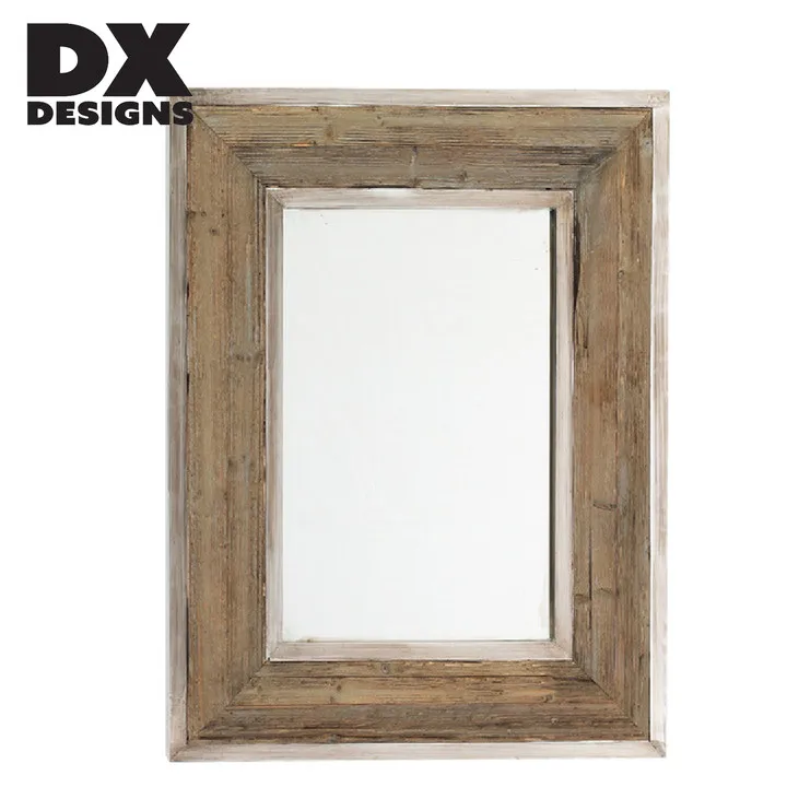 Hot-selling Natural Antique Vintage Wall Decor Bathroom Rustic Wood Antique Custom Mirror