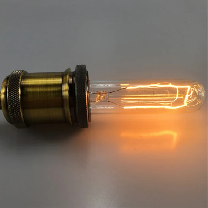 140MM Tubular Vintage Style Tungsten Filament Edison Light Bulb 40W 120V E26 Antique Lamp T30  T140