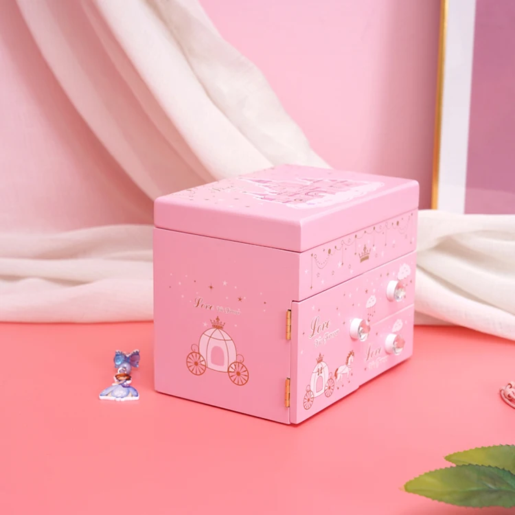 
Competiitve Price Square Wooden Jewelry Box Music Boxes With Custom Logo Printed 