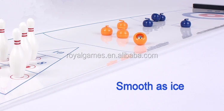 New Design Patented Rolling Desktop Multi Game 3 in 1 Curling Shuffleboard Bowling Table Game with Magnetic Side