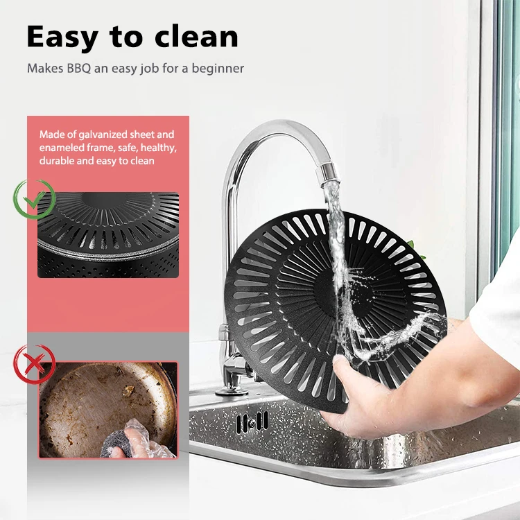 Hot sale multifunctional electric camping grill portable Charcoal Lotus Mini Grill roaster smokeless bbq grill korea table