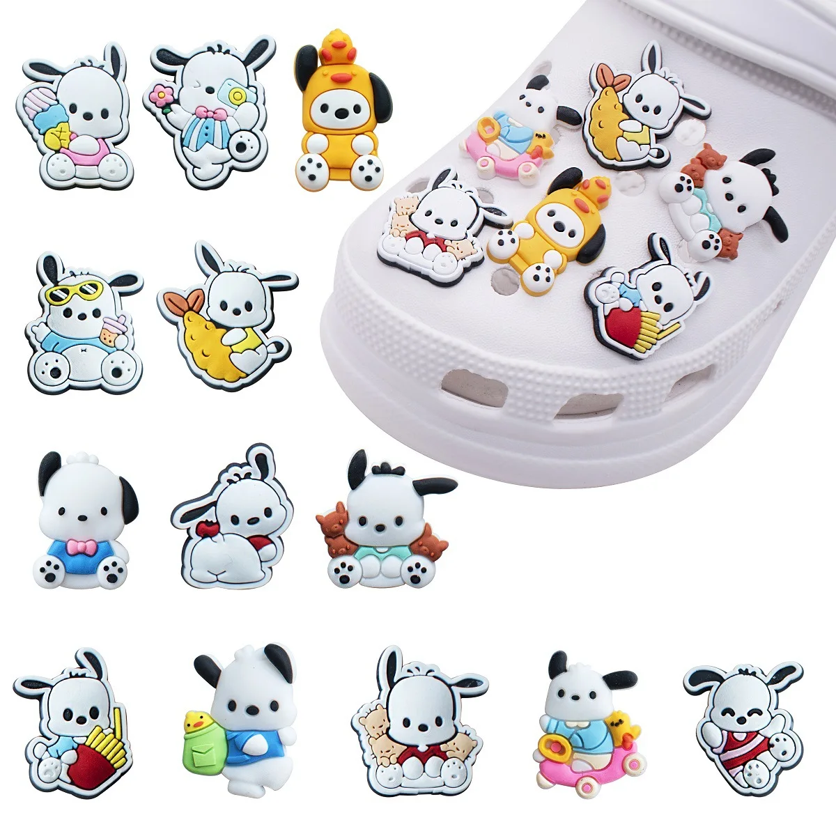 2023 croc charms custom designer luxury charms croc bracelet wholesale anime kids my melody kuromi sanrio Cinnamon croc charms