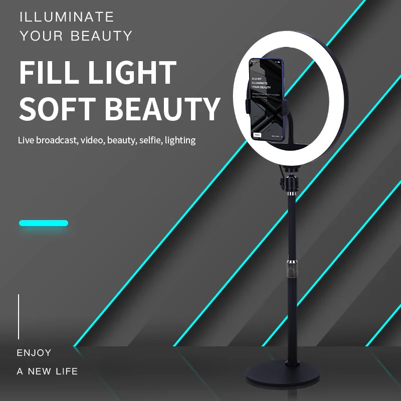 Wholesale Table Fill Lamp Photographic Lighting Beauty Selfie Video Camera Dimming Tripod Stand LED Ring Light
