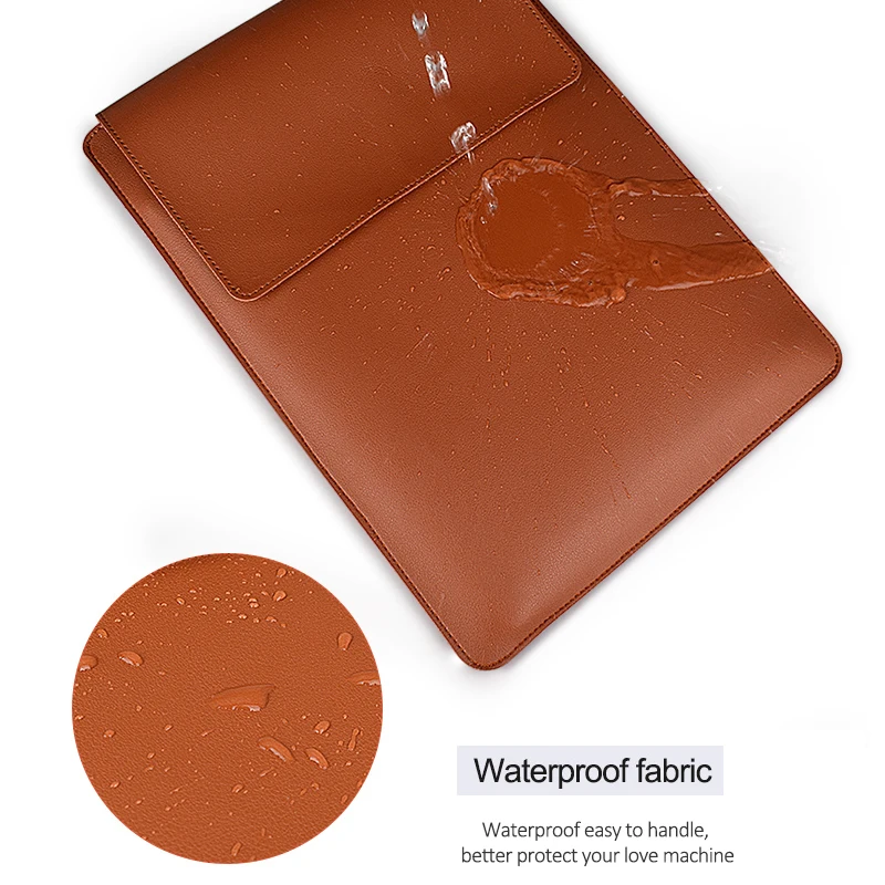 Стильная водонепроницаемая сумка для ноутбука 13, 14, 15 дюймов, сумка из искусственной кожи для путешествий, бизнеса, планшета, ноутбука, чехол, сумка для ноутбука с подставкой