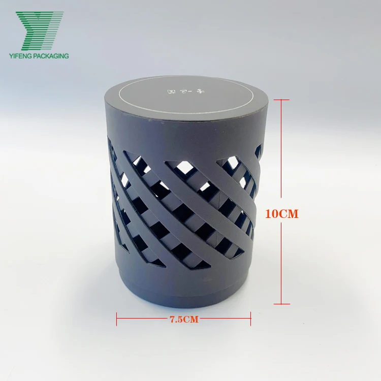 Custom recyclable cardboard tube cylinder perfume packaging box for 30ml 50ml bottle