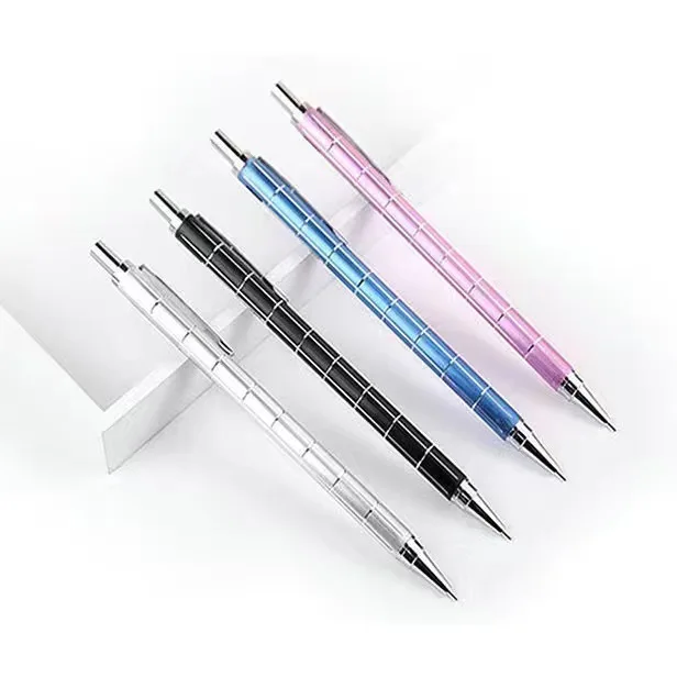 Оптовая продажа, индивидуальный логотип, рекламная акция, полностью автоматический Алюминиевый металлический механический карандаш 0,5 мм/0,7 мм, студенческие канцелярские принадлежности