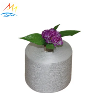 100% polyester ring spun waxed yarn pe 30/1 on paper cone for knitting or weaving