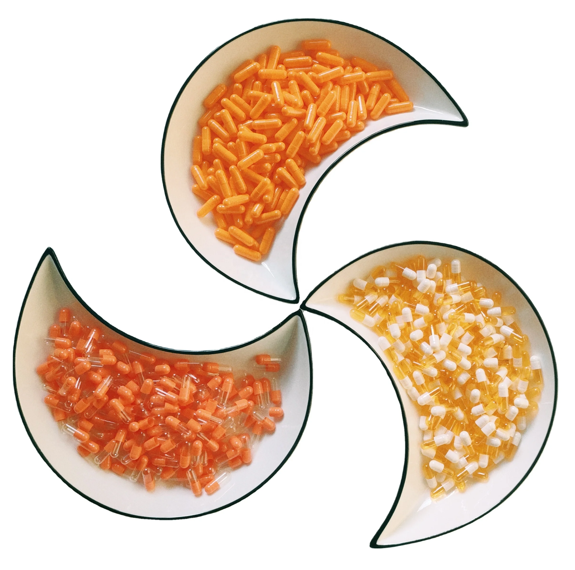 Size 0 Empty Hard Gelatin green green Capsules color customized capsule