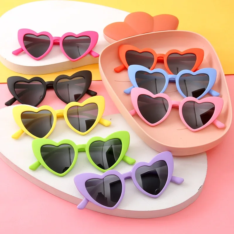 Love Heart Kid Sunny Sunglasses Rubber Flexible Polarized Sunglasses 2024 Extremely High Quality Sunglasses For Kids Girls