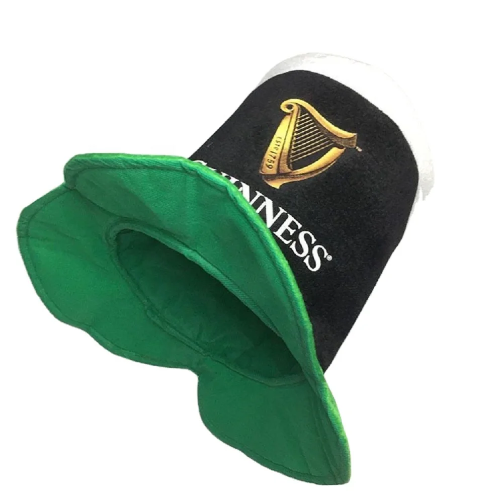  Пользовательские футбольные фанаты guinness шляпа для пивной вечеринки забавная сумасшедшая шапки из пенопласта