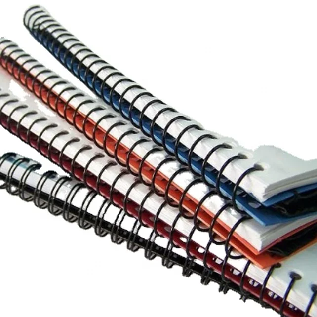 Hot Selling Nylon Coated Twin Wire Book Binding Ring for office sale single steel spiral wire