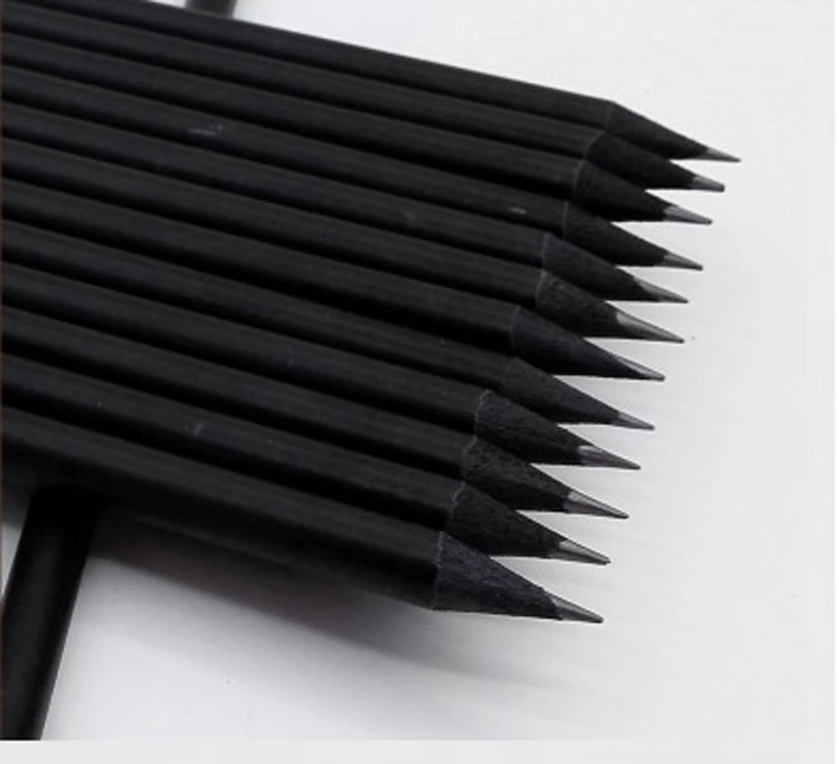 Custom cheap wholesale school supplies kids hex with eraser black wood pencil