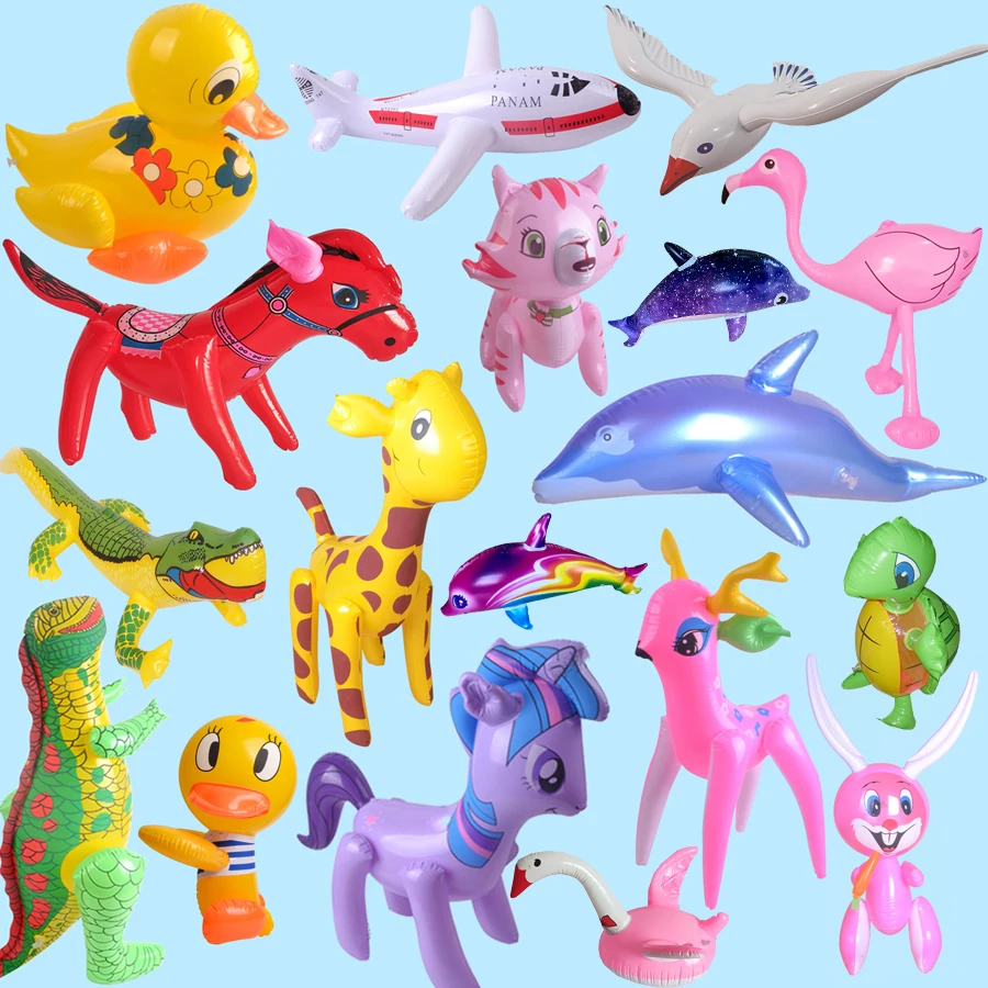Cute Inflatable Cartoon Animal Toys for Children Party Decorations Kids Large Inflated Unicorn Horse Inflate Dinosaur Balloon