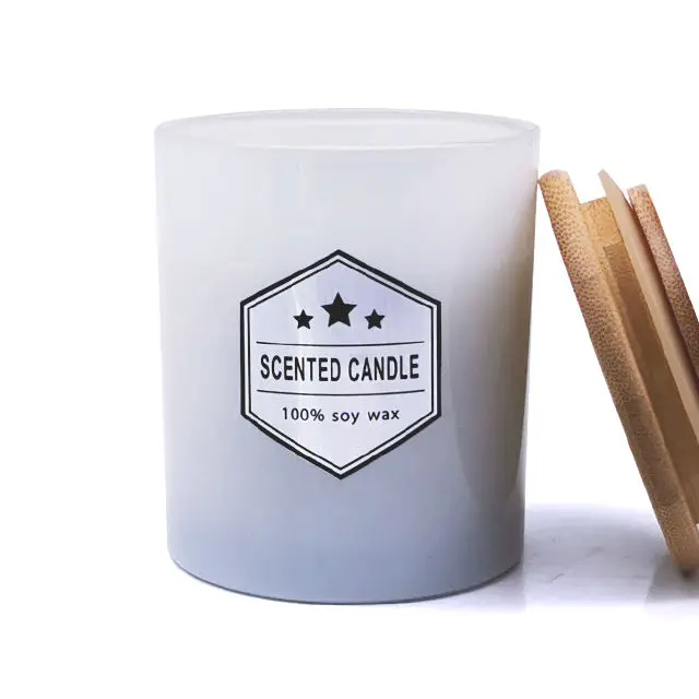 LA07M glass jar candles wholesale luxury private custom label massage scented candle gift set for home decor