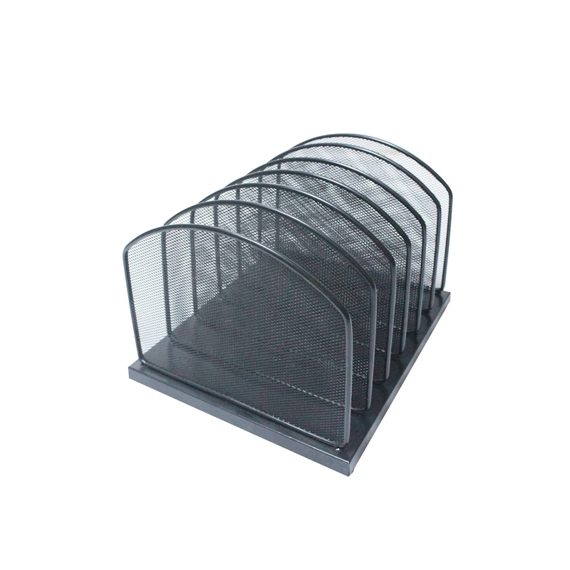 6-layers Multi-functional Metal Desktop Magazine Racks Desk Organizer Metal