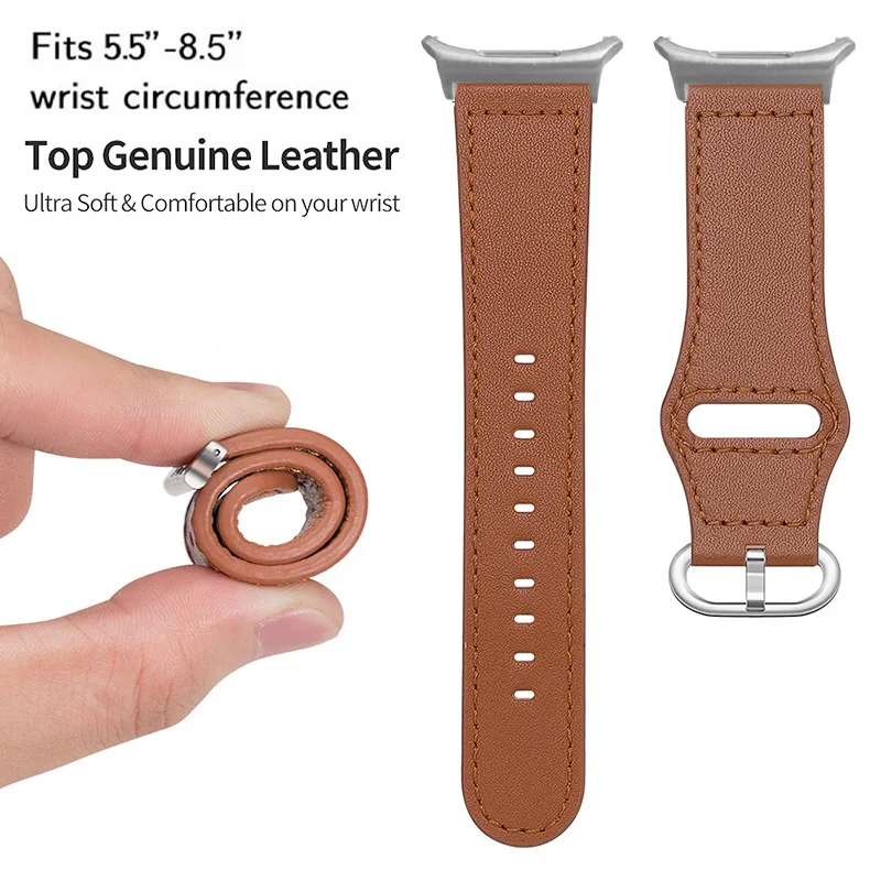 New Classic Genuine Leather Watch Strap For Samsung Galaxy Watch 7 Ultra 47mm Watch Band