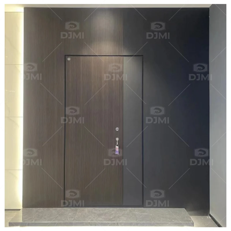 Minimalist Design Room Interior Paint Solid Wooden Slab Timber Invisible Door For House Custom Flush Border Hidden Murphy Door